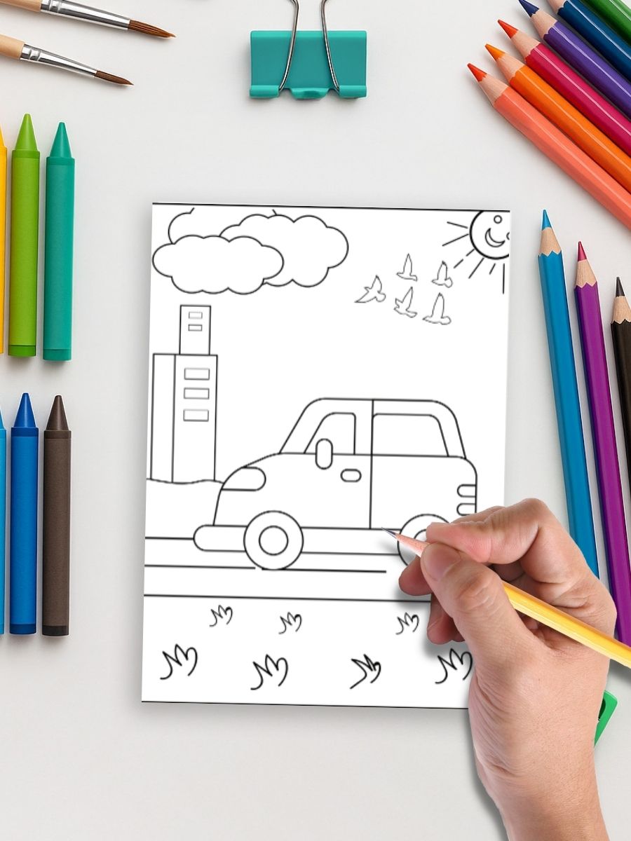 Vroom & Zoom – 35 Vehicle Coloring Pages - Image 4